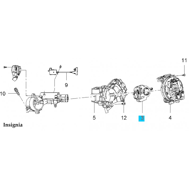 Czujnik kąta skrętu koła kierownicy GM25849366 (Opel Insignia, Ampera)