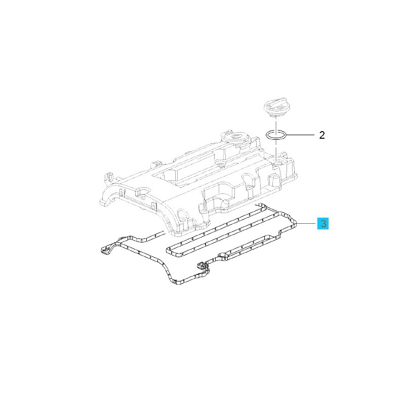 Uszczelka pokrywy cylindrów GM55561429 (Opel Astra J, Ampera, Corsa D, Insignia, Meriva B, Mokka, Zafira C)