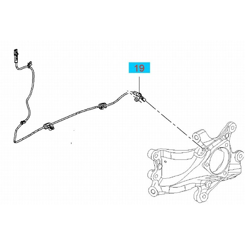 Czujnik ABS obrotów osi tylnej INSIGNIA lewy (od 2014)