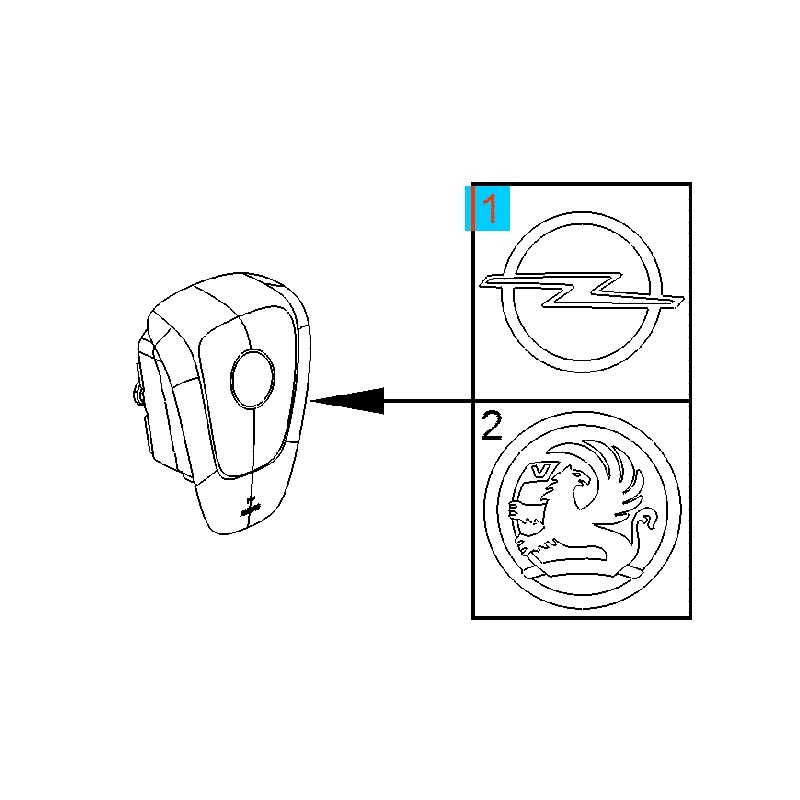 Poduszka powietrzna kierowcy 22992534 (Insignia)