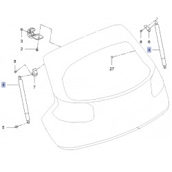 Amortyzator manualnej klapy tylnej 13247949 (Insignia Kombi)