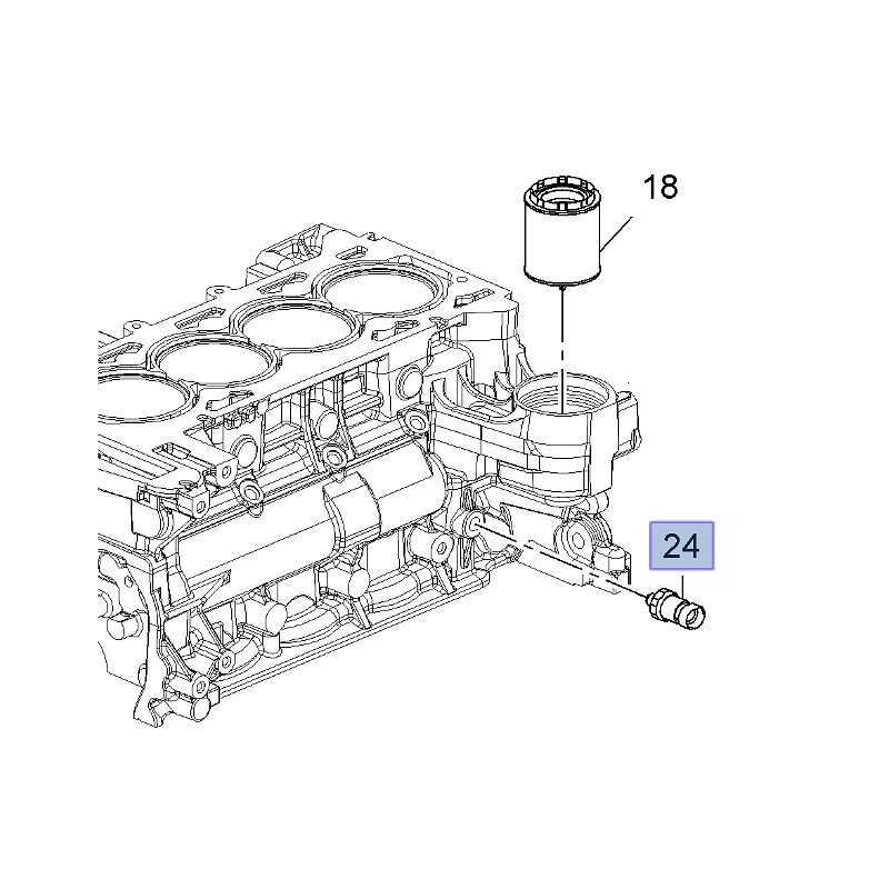 Czujnik ciśnienia oleju 2.0 / 2.2 12635992 (Antara, Astra G,H, Insignia, Signum, Vectra B,C Zafira A,B )