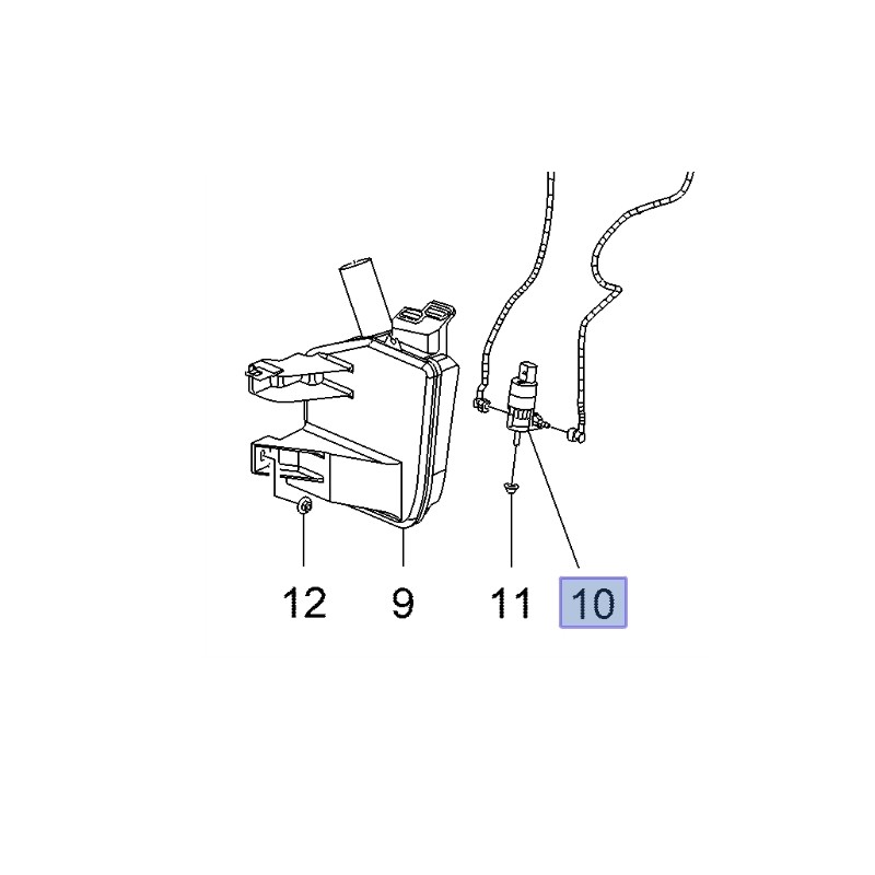 Pompka płynu spryskiwaczy 13250357 (Adam, Astra J,K, Corsa E, Insignia, Karl, Mokka, Meriva B, Zafira C)