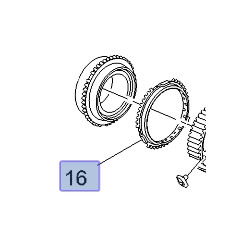 Synchronizator 5-6 biegu 55556581 (Adam, Cascada, Corsa D, E, Insignia A, Astra H, J, K, Meriva B, Mokka, Zafira B)