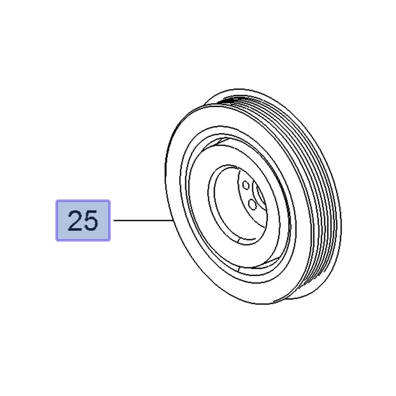 Koło pasowe wału korbowego 55573593 (Astra J, Cascada, Insignia A, Zafira C)