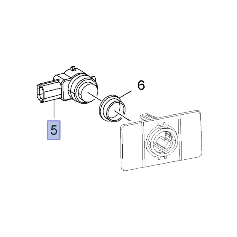 Czujnik parkowania przedniego zderzaka 13291381 (Astra J, Cascada, Insignia A, Zafira C)