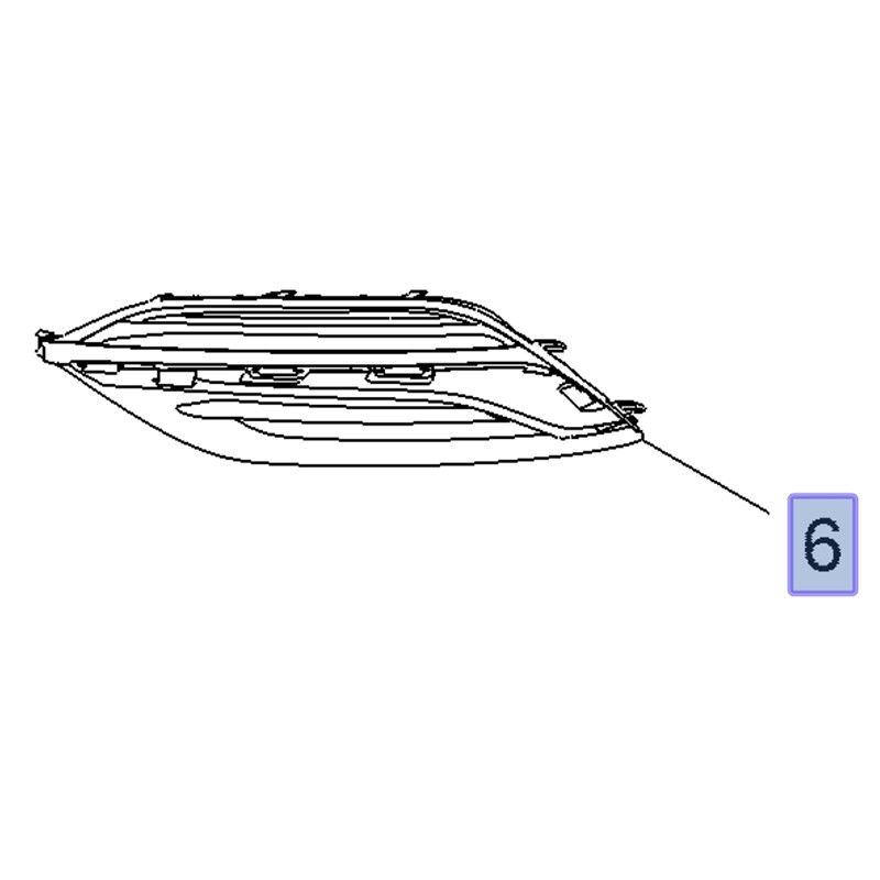 Zaślepka, kratka halogenu prawego 39112404 (Insignia B)