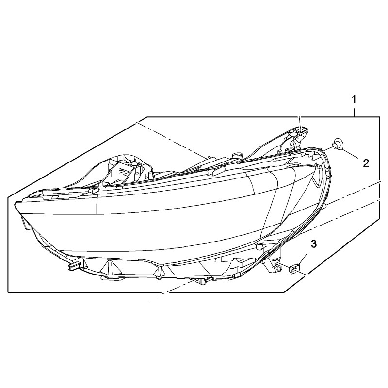 Reflektor prawy 39217212 (Insignia B)