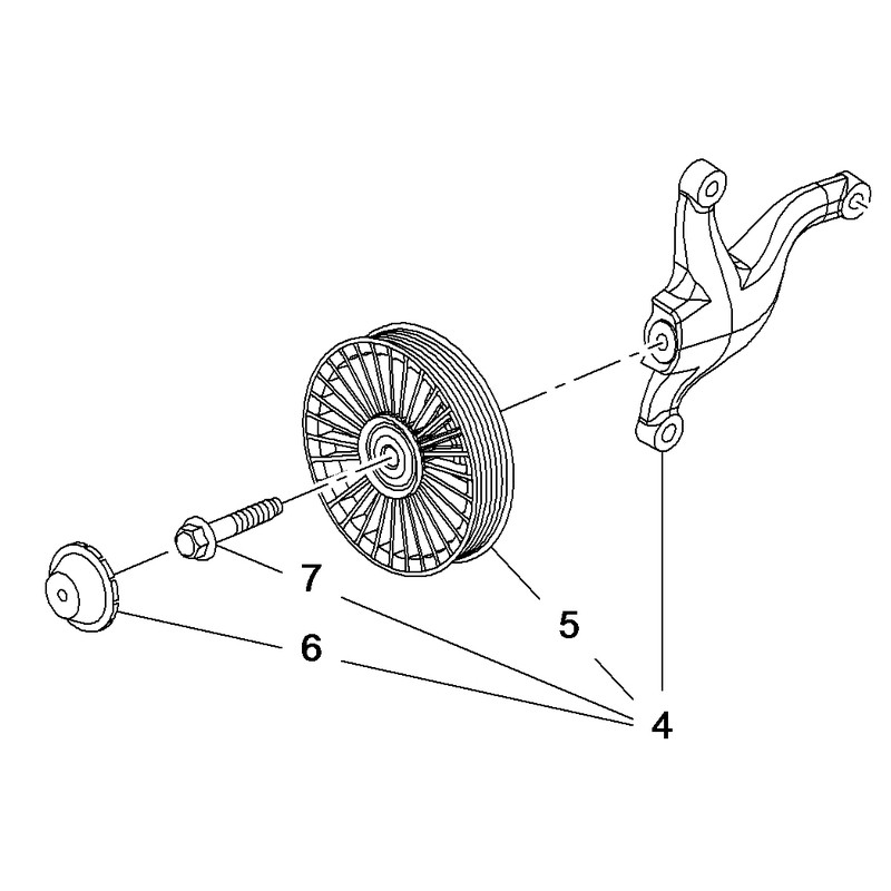 Zestaw paska klinowego wielorowkowego 55569083 (Astra J, K, Insignia A, B, Meriva B, Mokka / Mokka X, Zafira C)